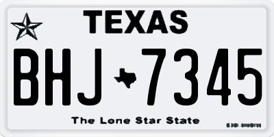 TX license plate BHJ7345