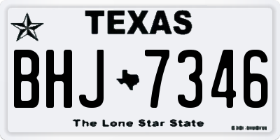 TX license plate BHJ7346