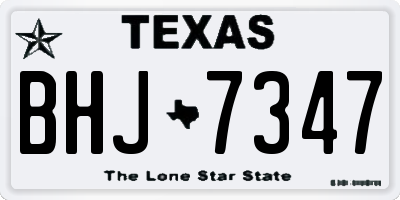 TX license plate BHJ7347