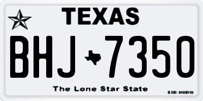 TX license plate BHJ7350