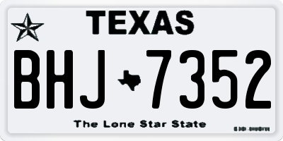 TX license plate BHJ7352