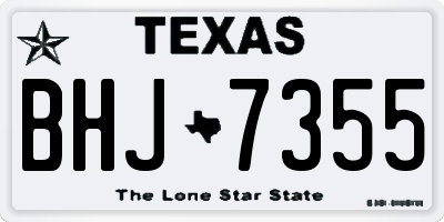 TX license plate BHJ7355