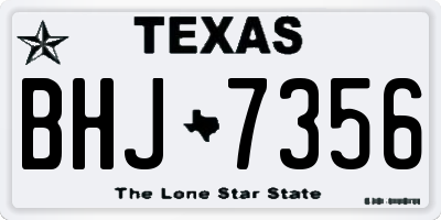TX license plate BHJ7356