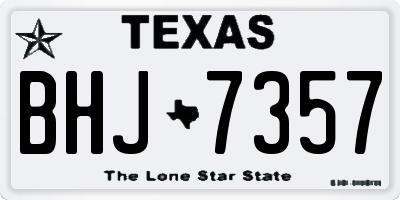 TX license plate BHJ7357