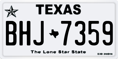 TX license plate BHJ7359