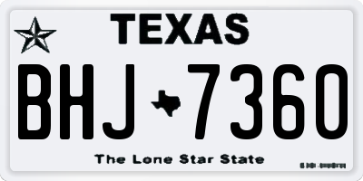 TX license plate BHJ7360