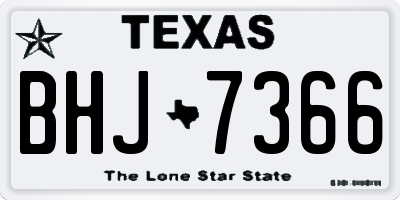 TX license plate BHJ7366