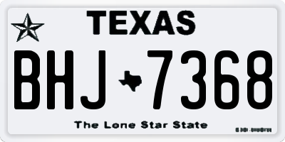 TX license plate BHJ7368