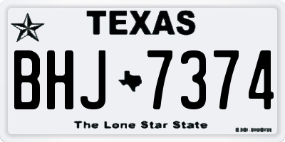 TX license plate BHJ7374