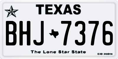 TX license plate BHJ7376