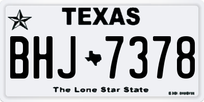 TX license plate BHJ7378