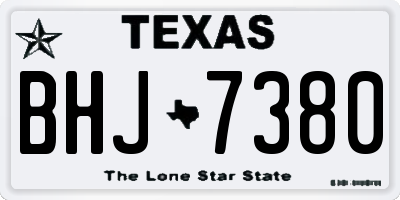 TX license plate BHJ7380