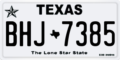 TX license plate BHJ7385