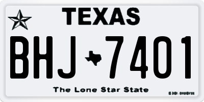 TX license plate BHJ7401