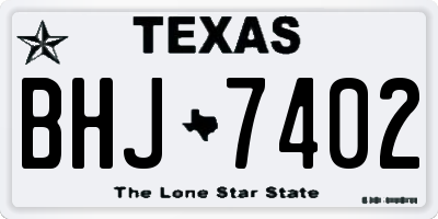 TX license plate BHJ7402