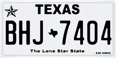 TX license plate BHJ7404