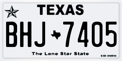 TX license plate BHJ7405