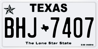 TX license plate BHJ7407
