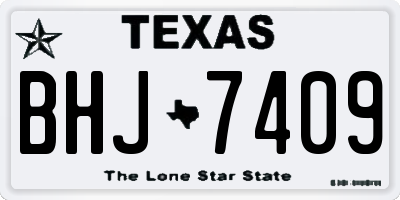 TX license plate BHJ7409