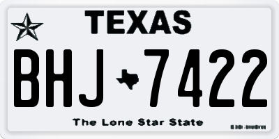 TX license plate BHJ7422