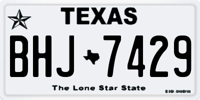 TX license plate BHJ7429