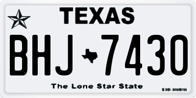 TX license plate BHJ7430