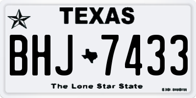 TX license plate BHJ7433