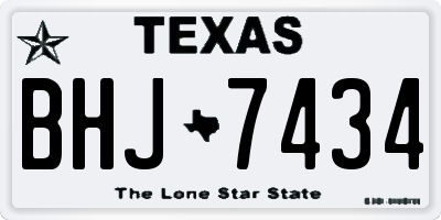 TX license plate BHJ7434