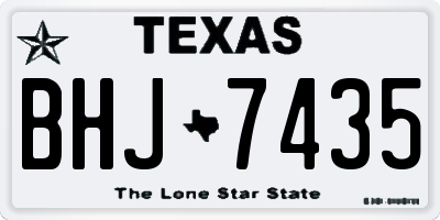 TX license plate BHJ7435