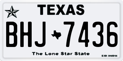 TX license plate BHJ7436
