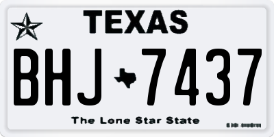 TX license plate BHJ7437