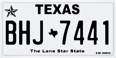 TX license plate BHJ7441