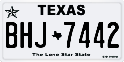 TX license plate BHJ7442