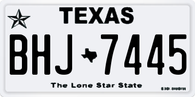 TX license plate BHJ7445