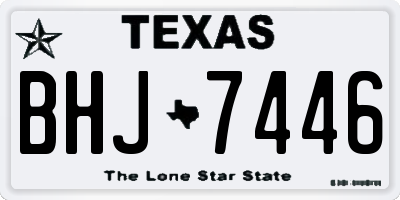 TX license plate BHJ7446