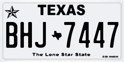 TX license plate BHJ7447