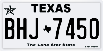 TX license plate BHJ7450