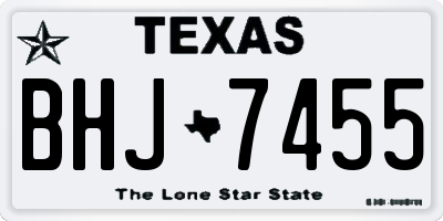 TX license plate BHJ7455