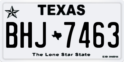 TX license plate BHJ7463