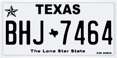 TX license plate BHJ7464