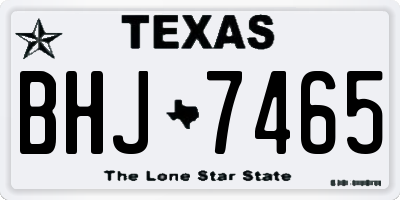 TX license plate BHJ7465
