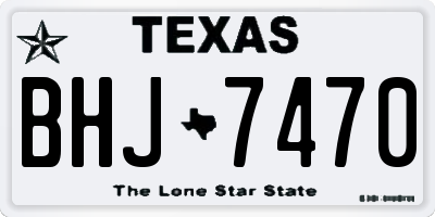 TX license plate BHJ7470