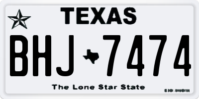TX license plate BHJ7474
