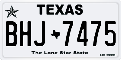 TX license plate BHJ7475