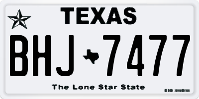 TX license plate BHJ7477