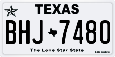 TX license plate BHJ7480