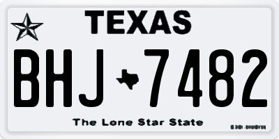 TX license plate BHJ7482