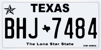 TX license plate BHJ7484