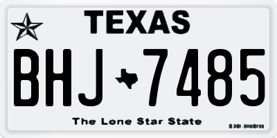 TX license plate BHJ7485