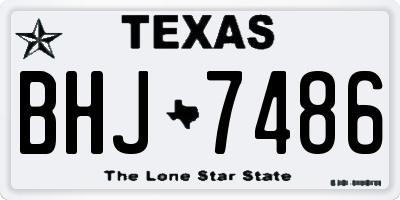TX license plate BHJ7486